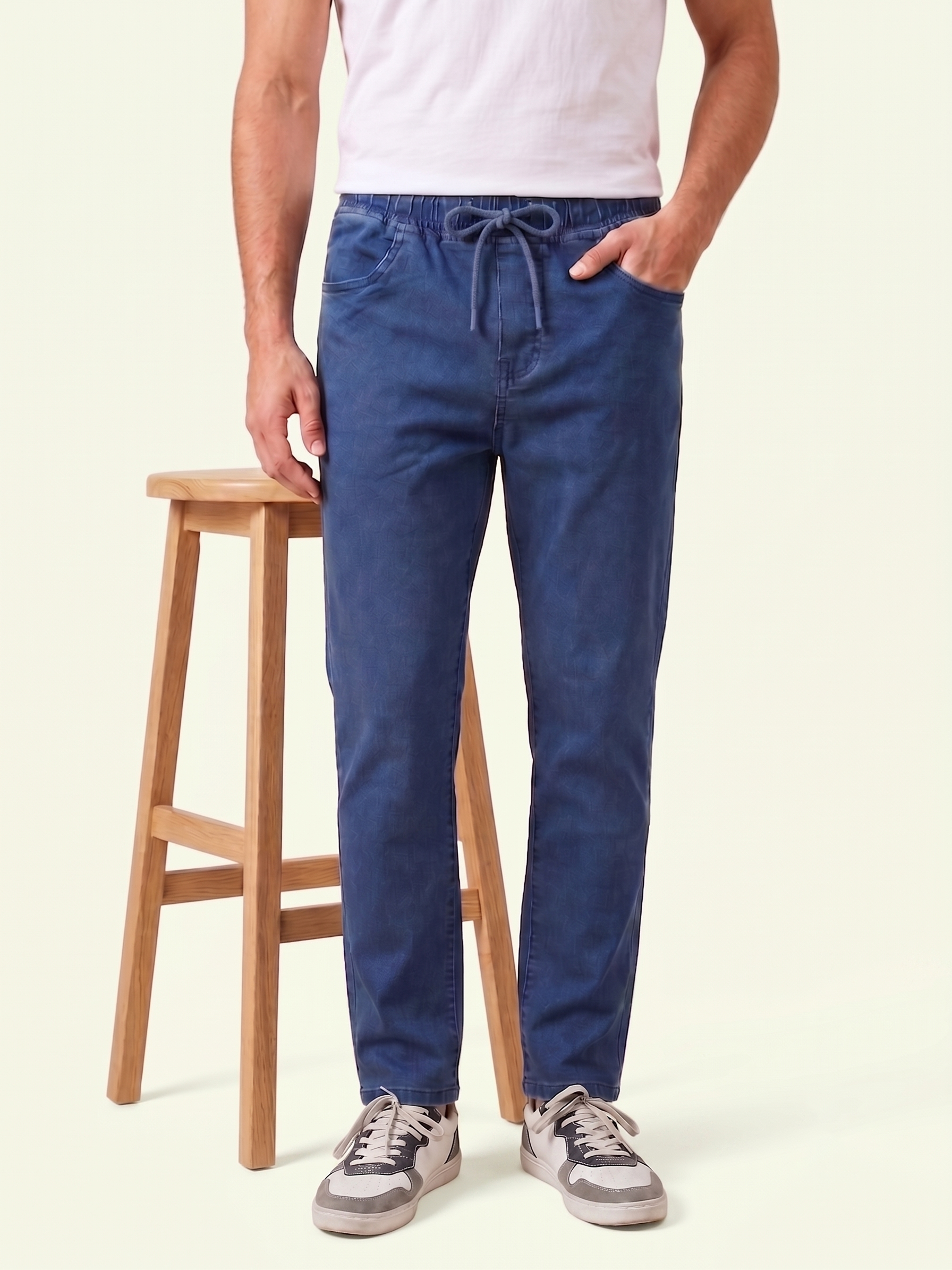 Medium Blue Denim Joggers