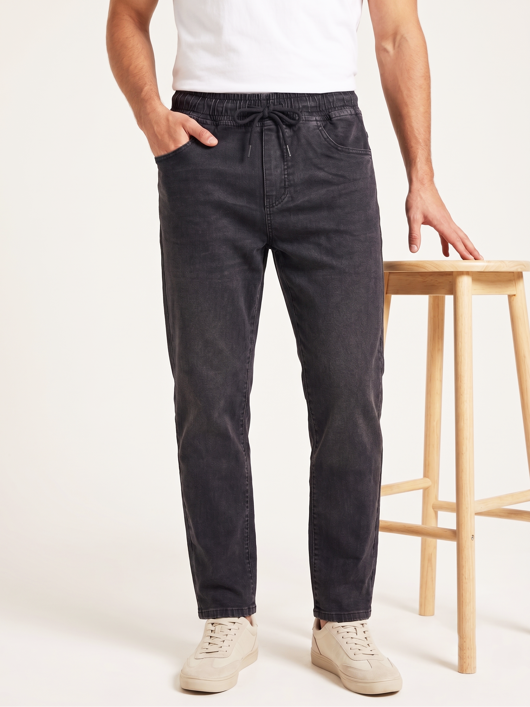 Charcoal Denim Joggers