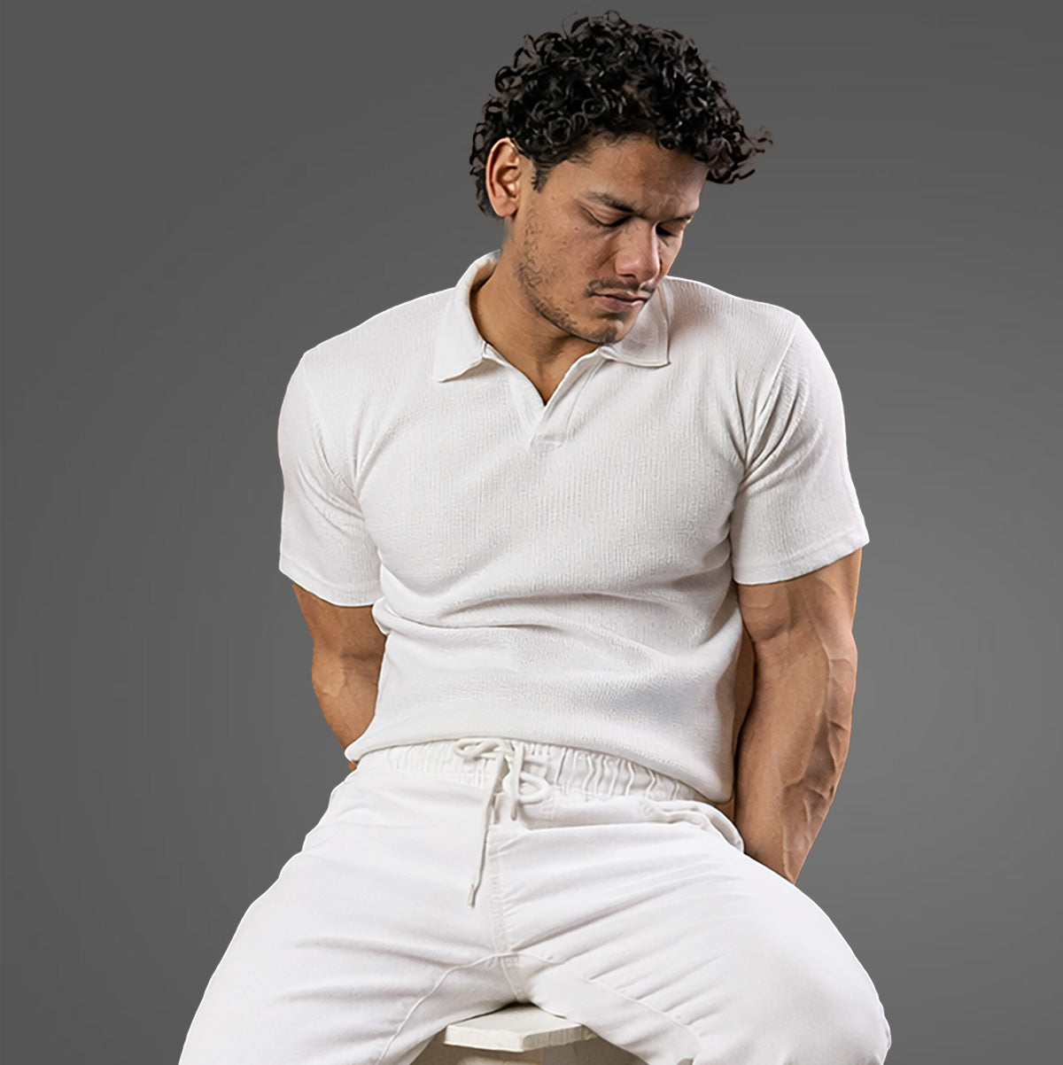 White Denim Joggers