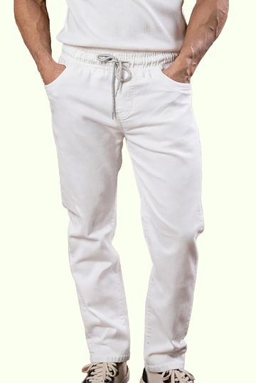 White Denim Joggers