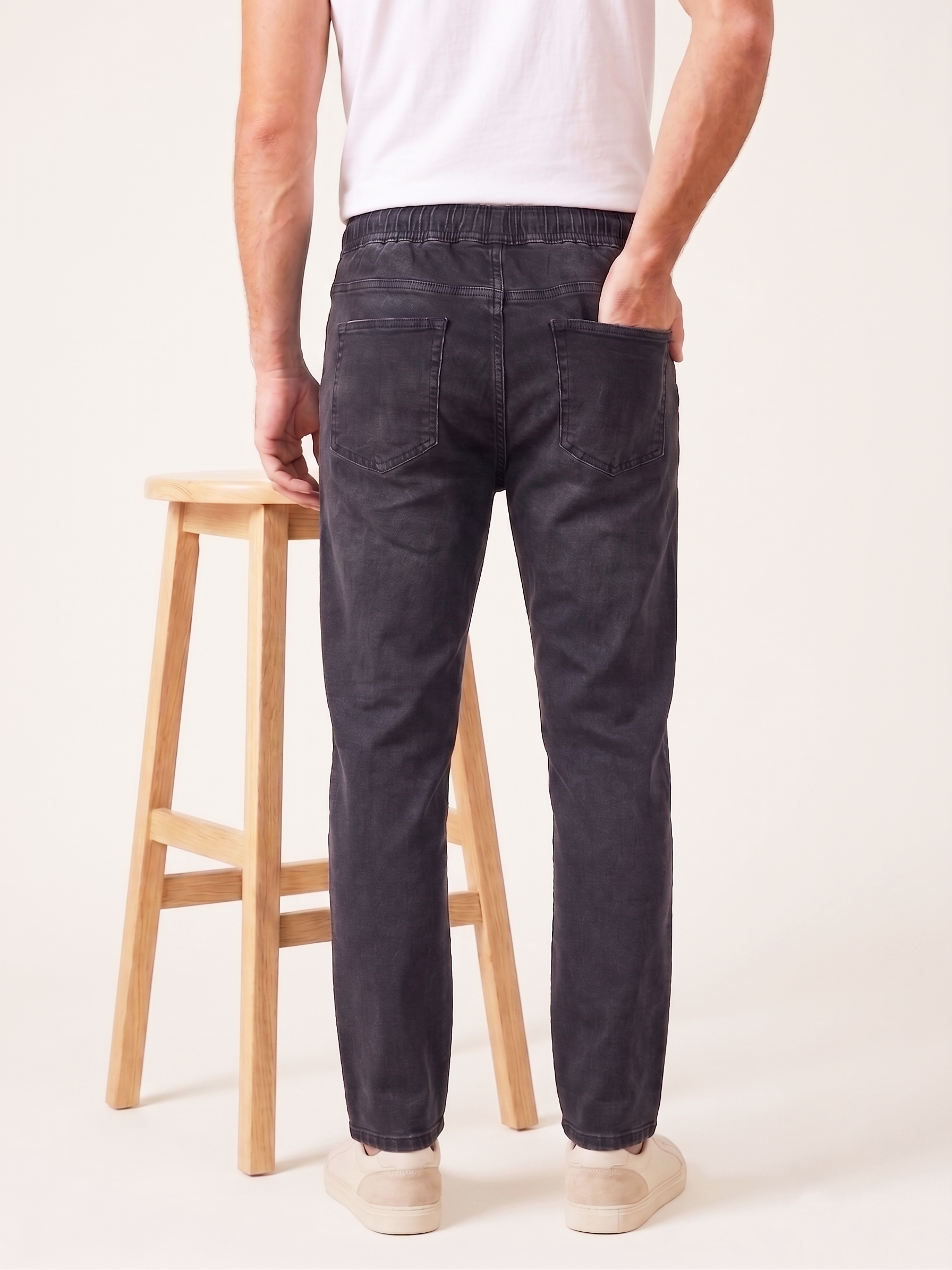 Charcoal Denim Joggers
