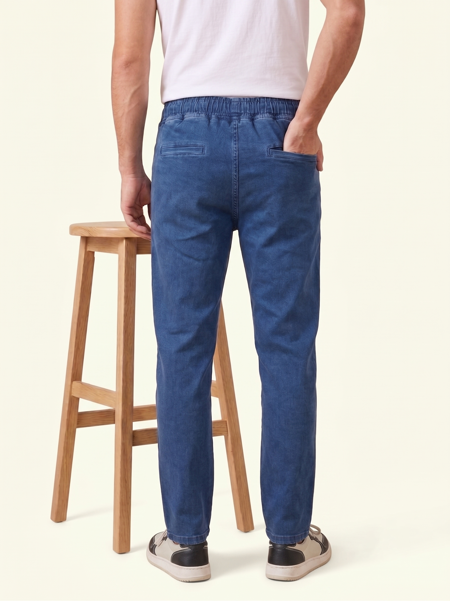 Medium Blue Denim Joggers