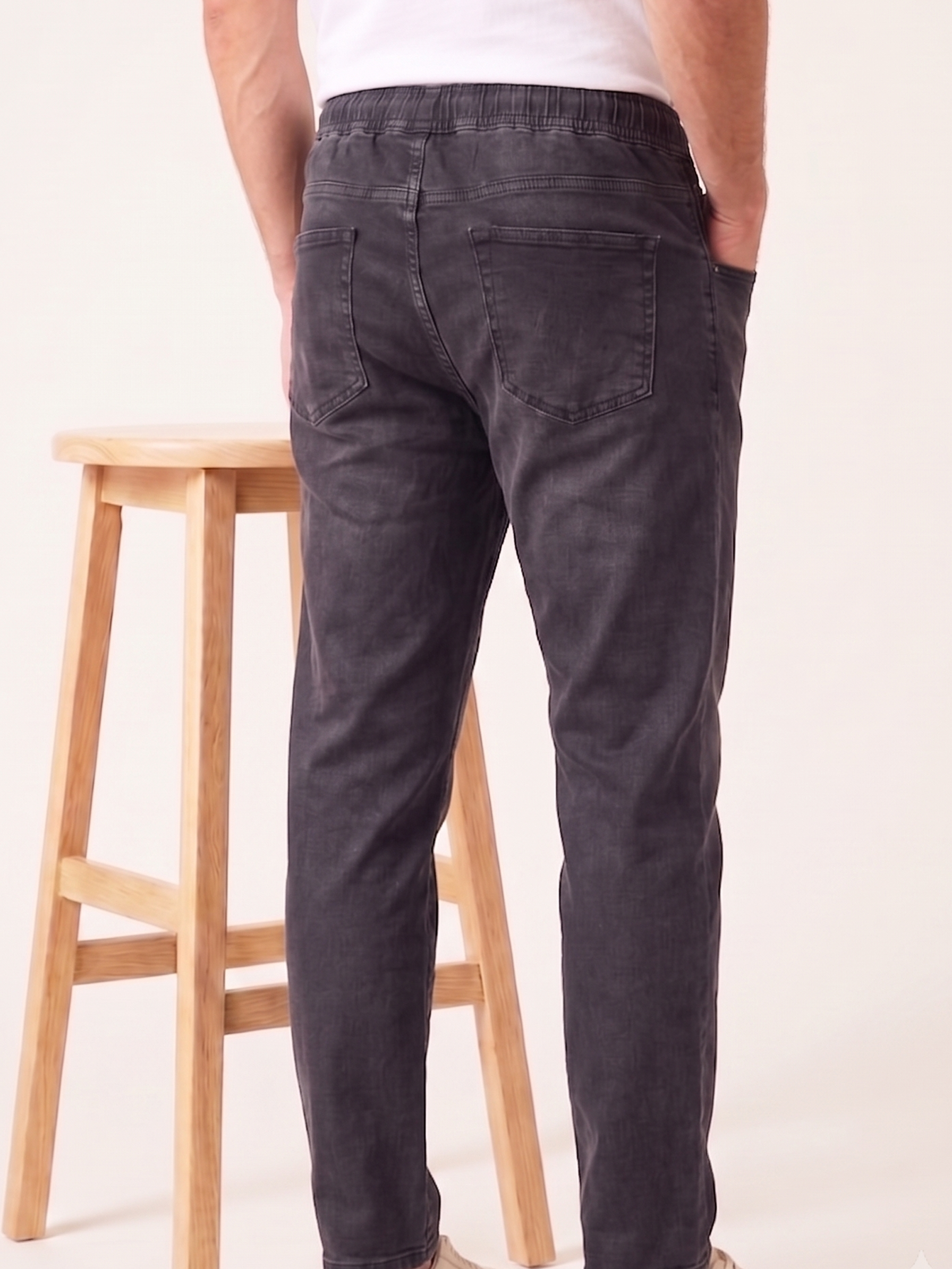Charcoal Denim Joggers
