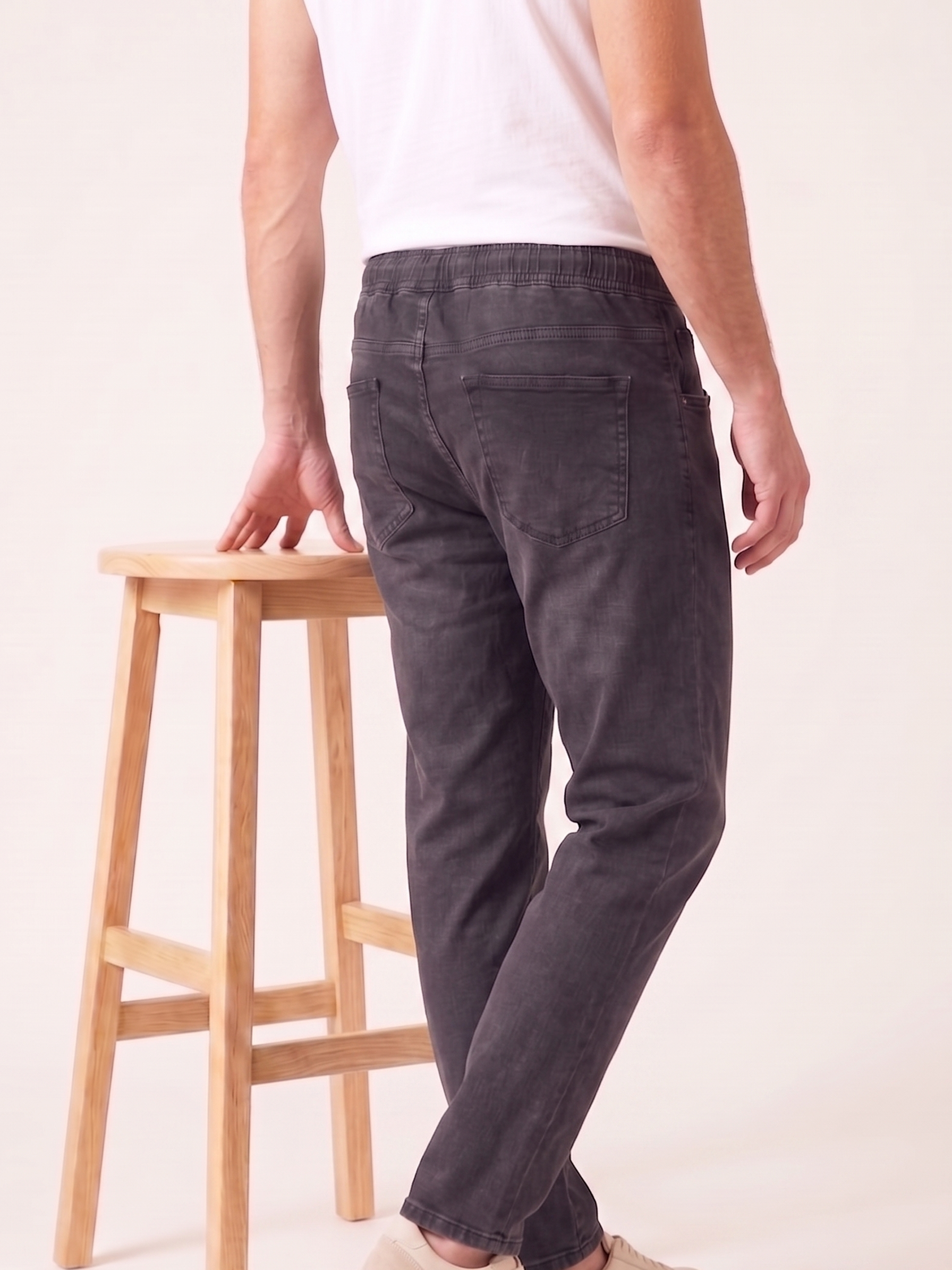 Charcoal Denim Joggers
