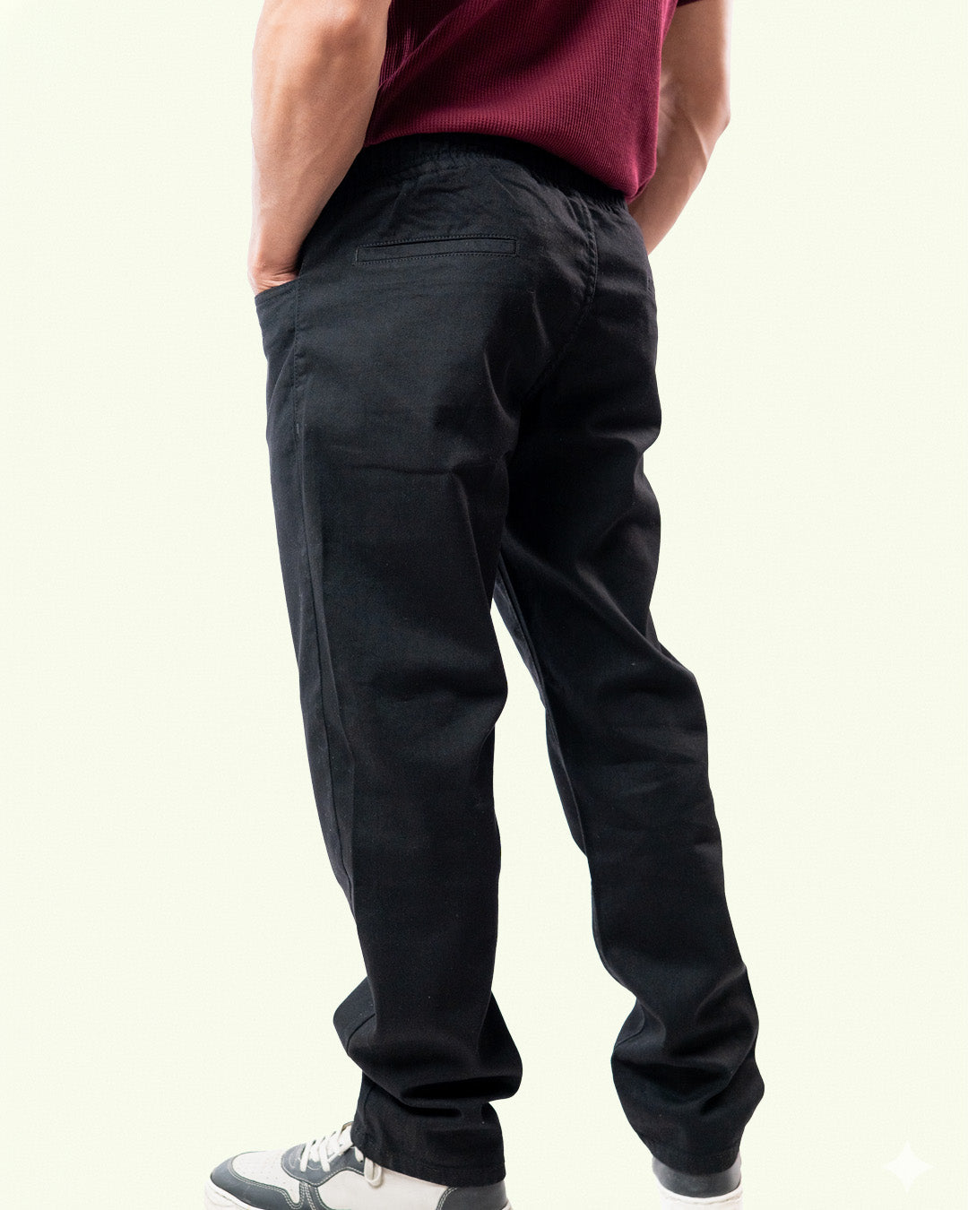 Black Denim Joggers
