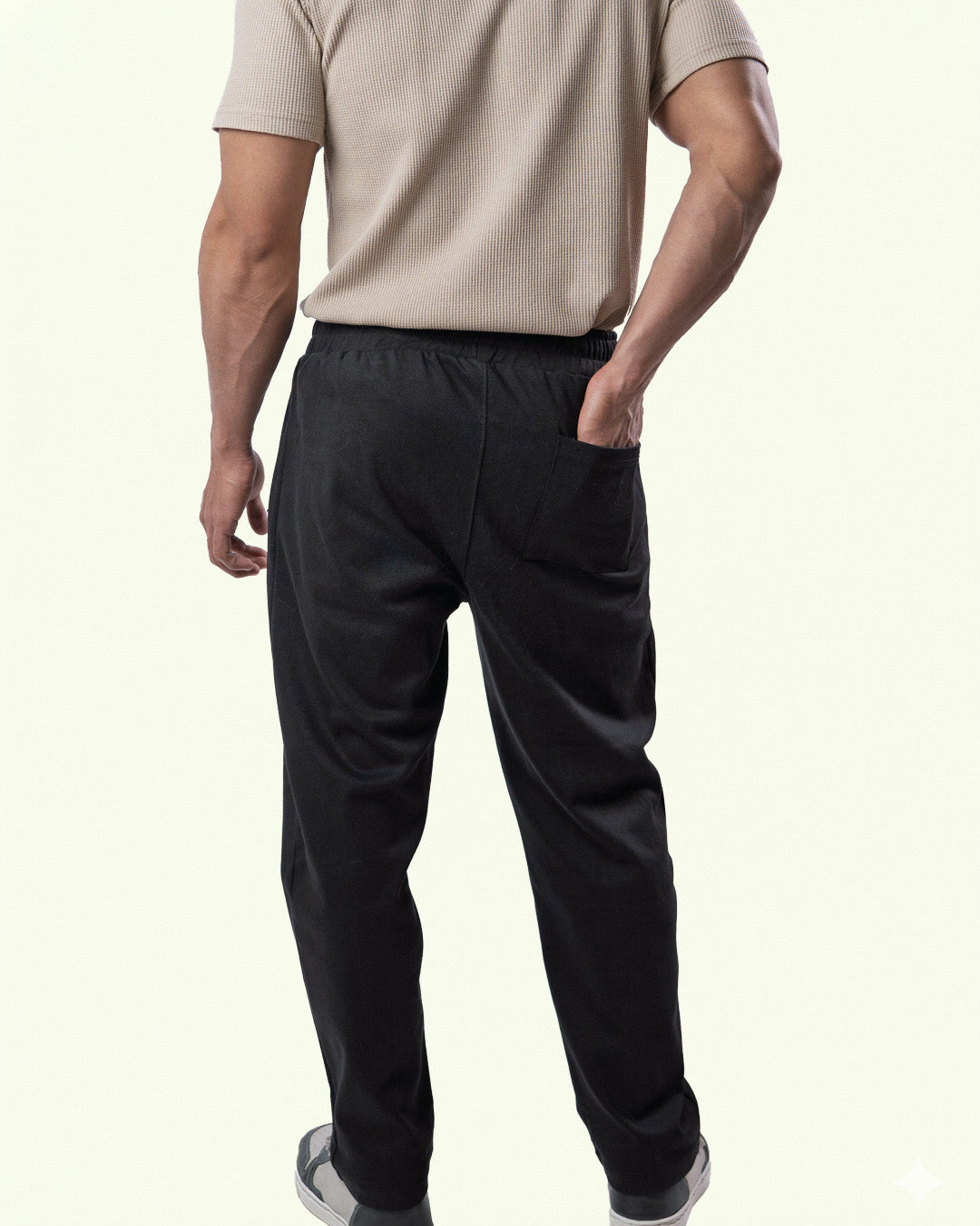 Black Stapered Trouser