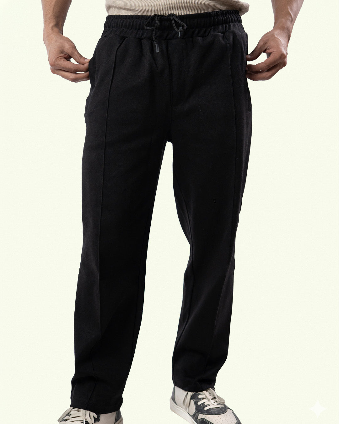 Black Stapered Trouser