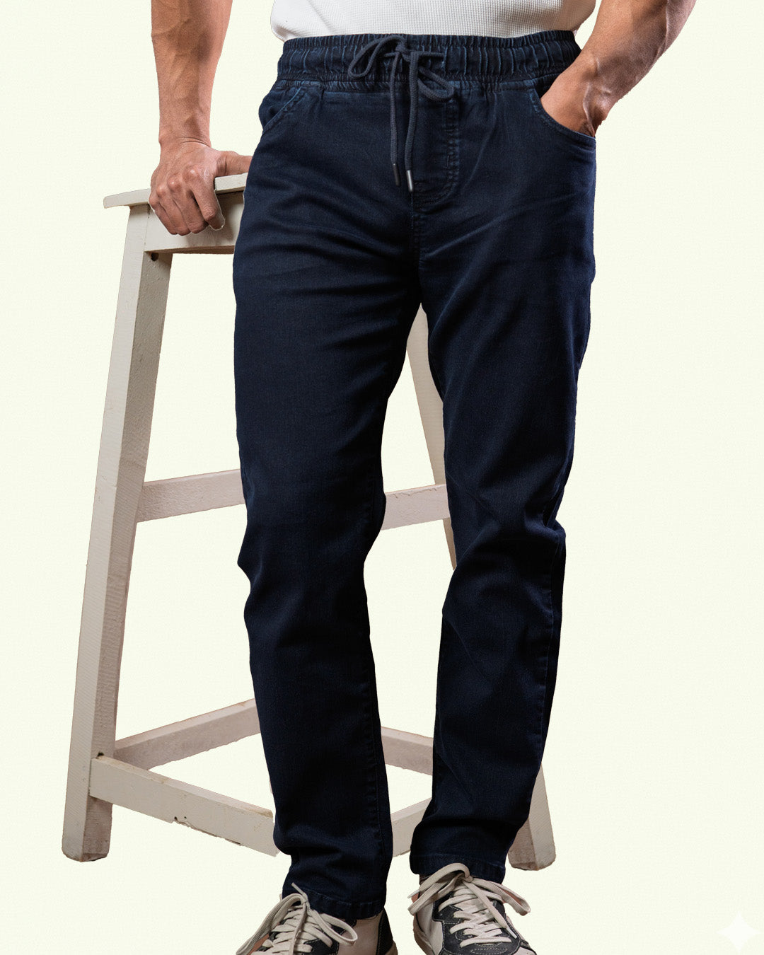 Blue Denim Joggers