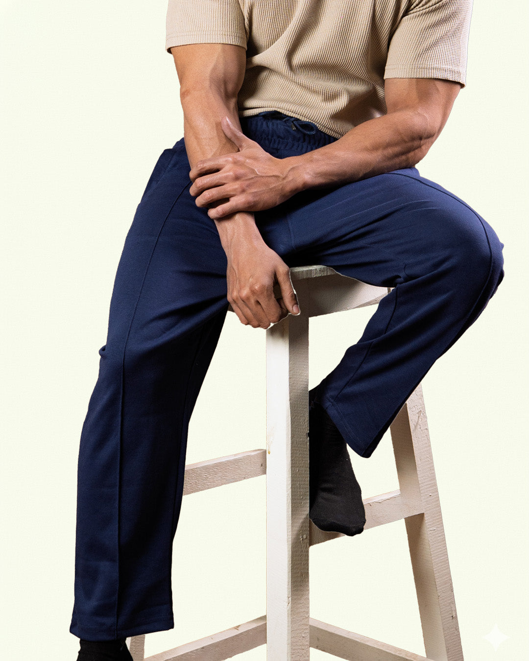 Blue Stapered Trouser