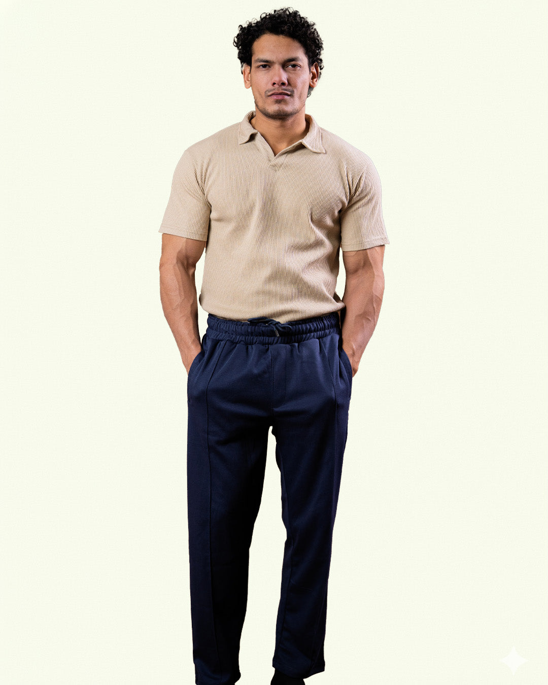 Blue Stapered Trouser