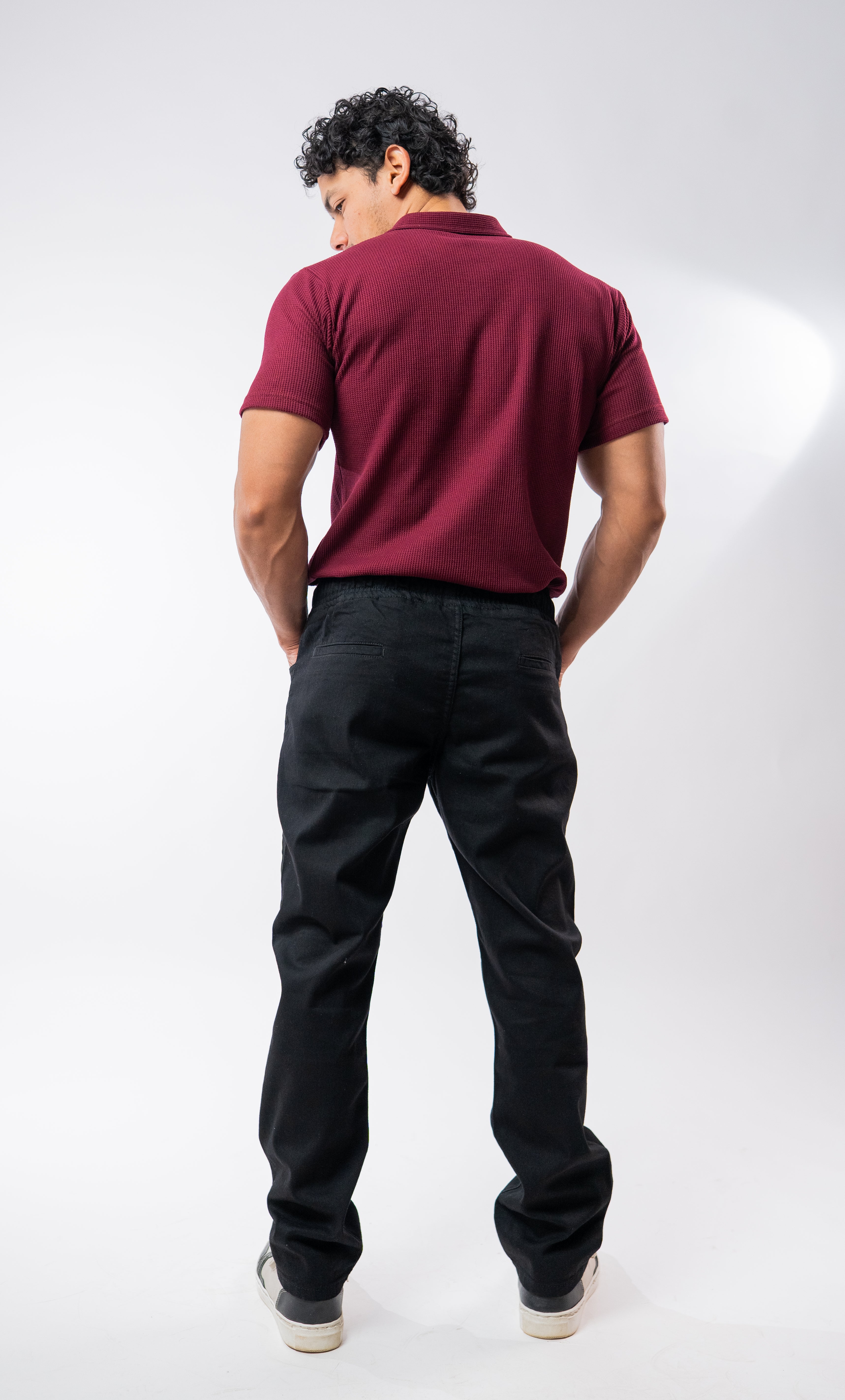 Black Denim Joggers