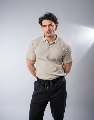 Camel Johnny Collar Polo
