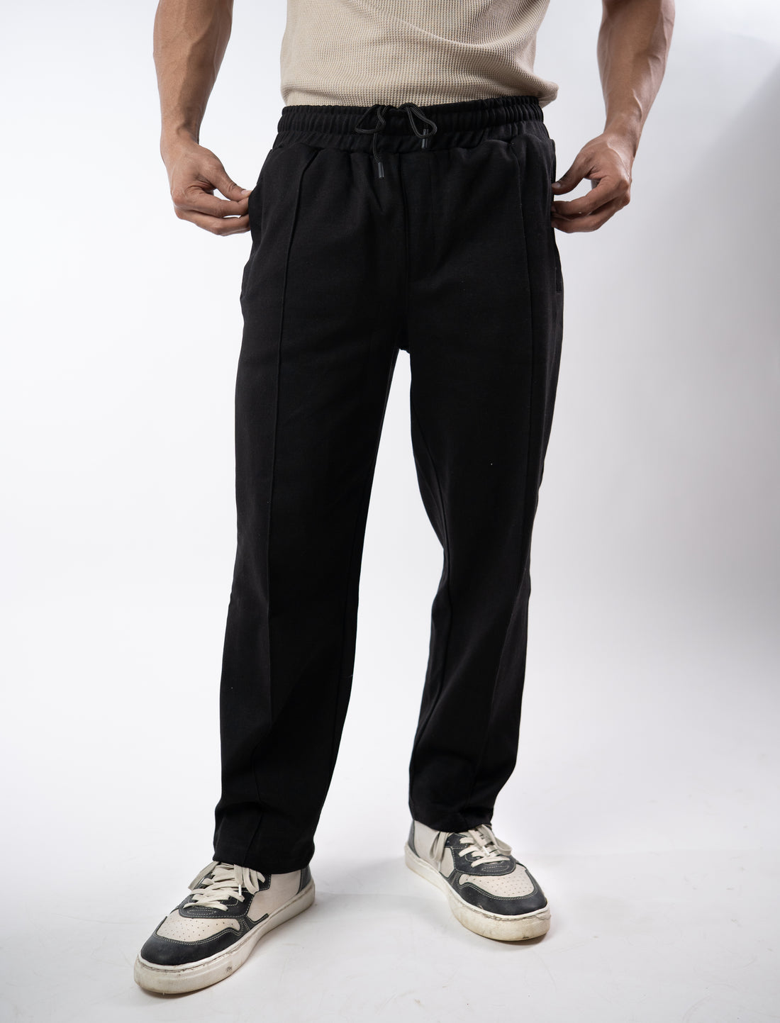 Black Stapered Trouser