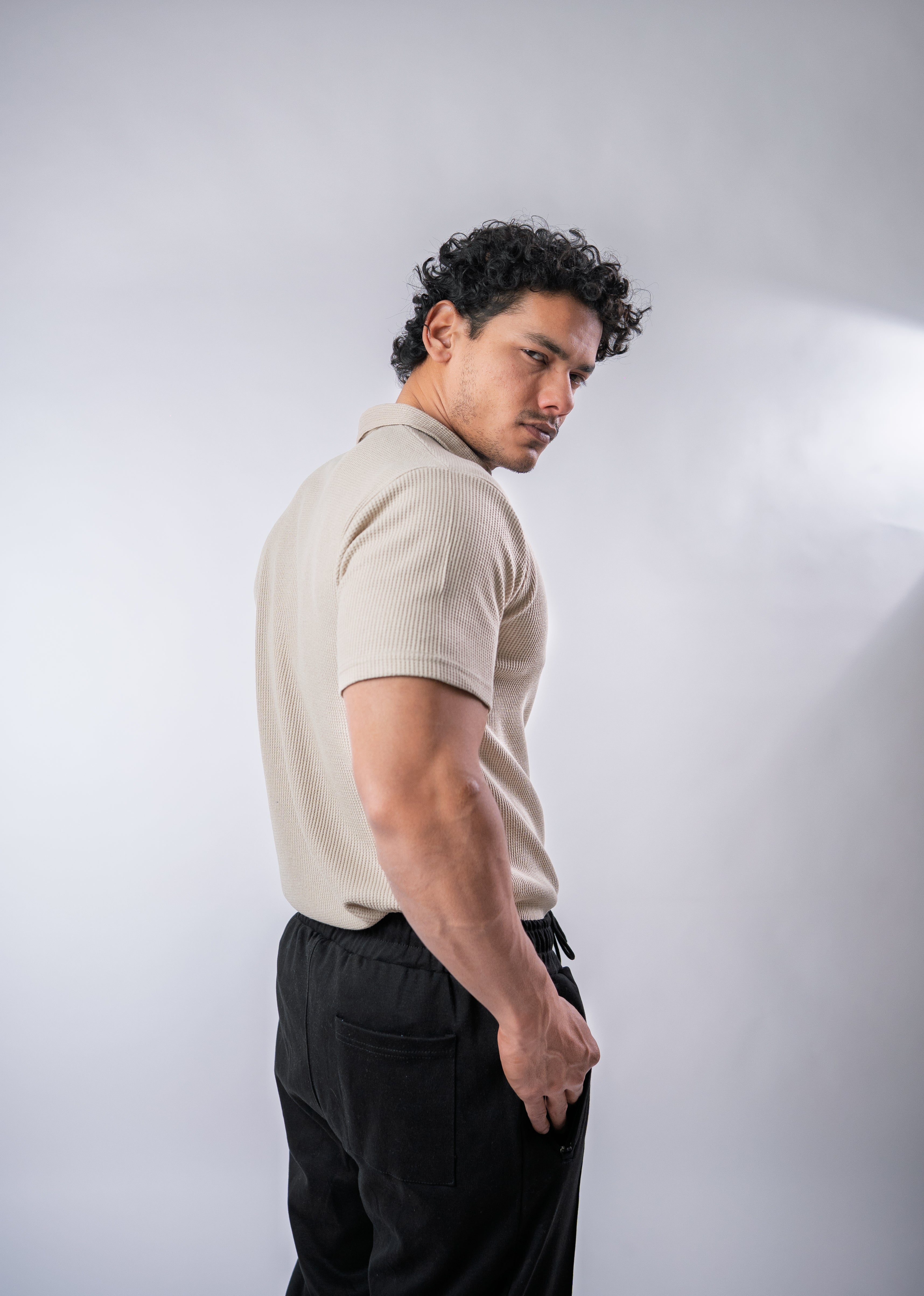 Camel Johnny Collar Polo