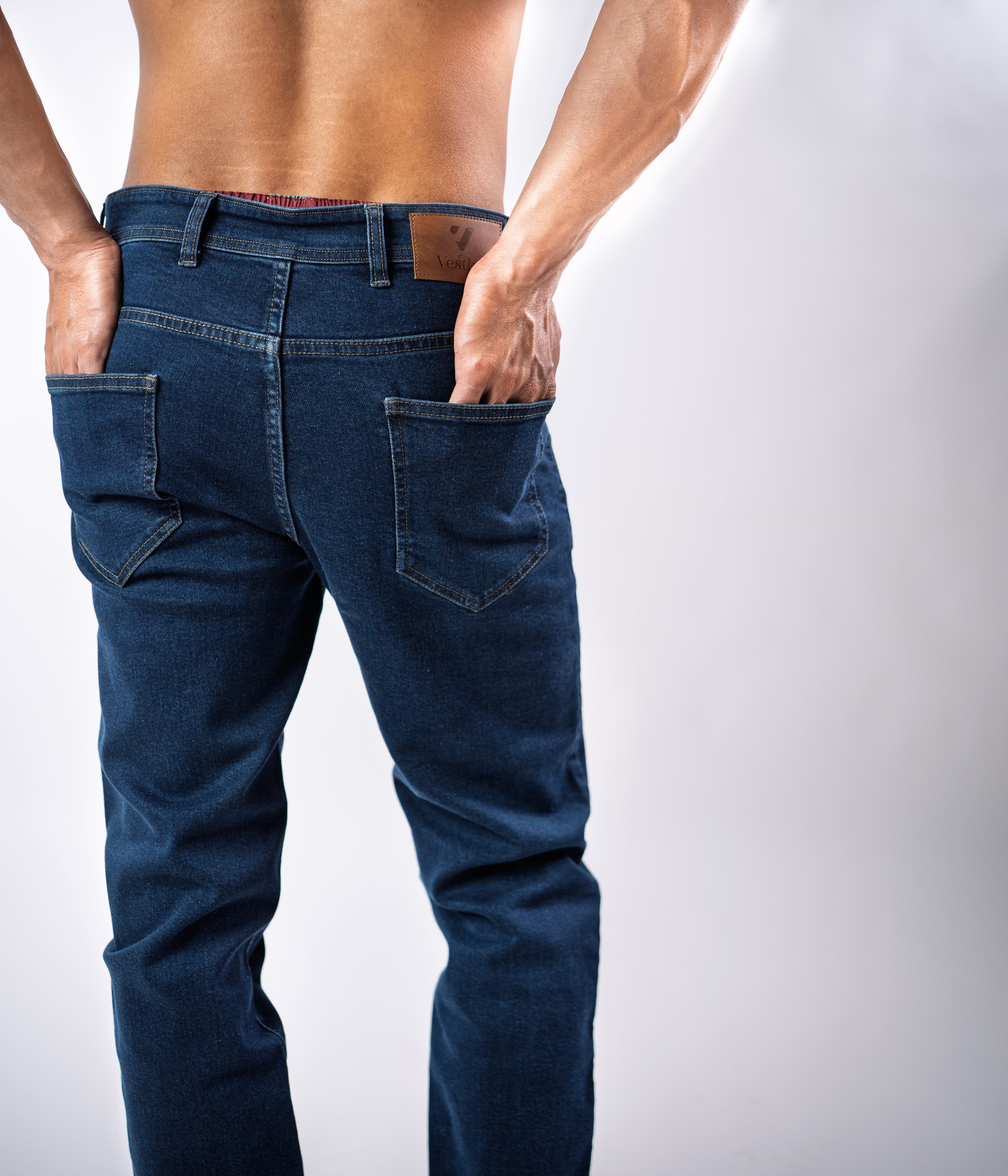Dark Blue Denim Jeans