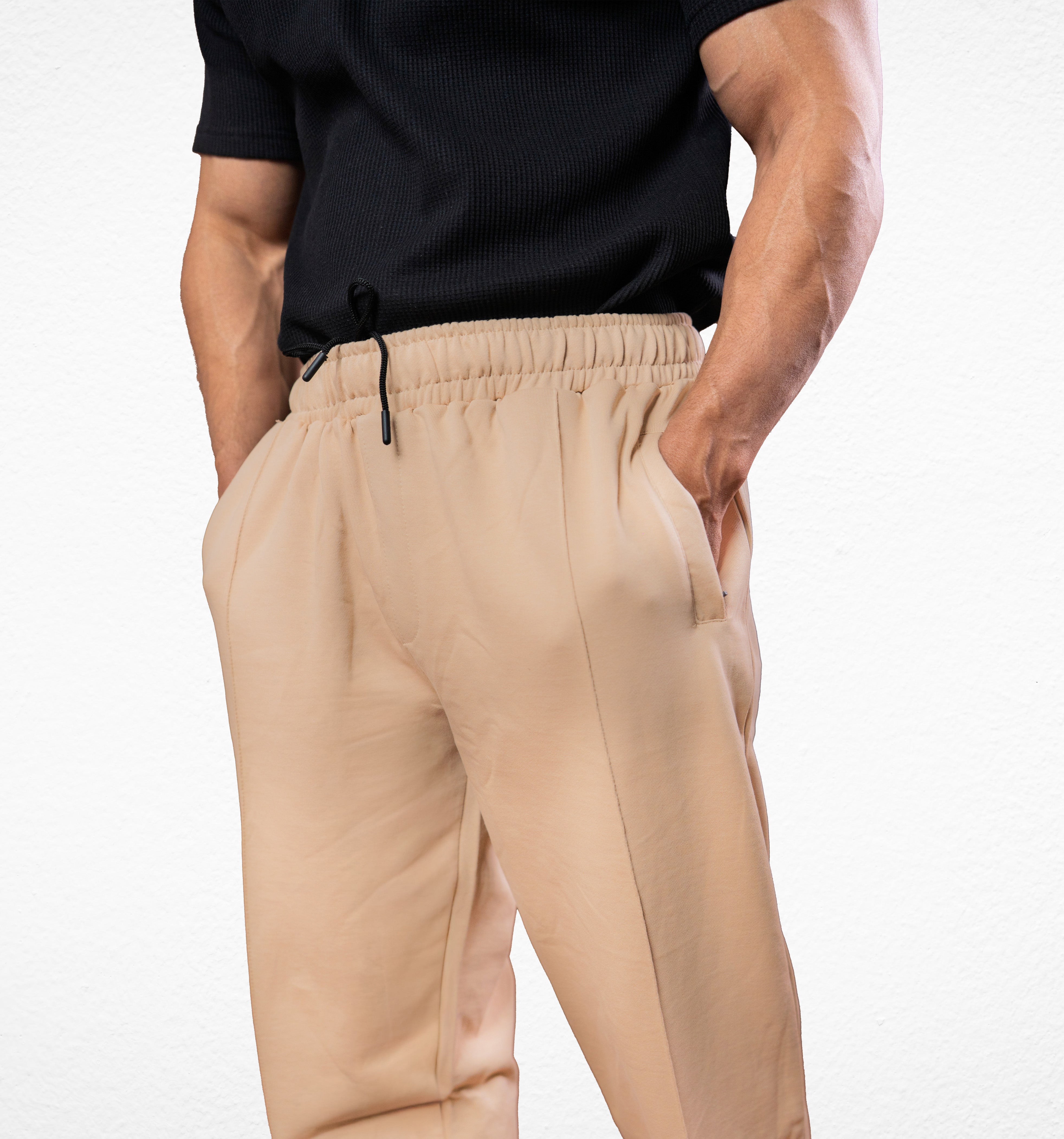 Khaki Stapered Trouser