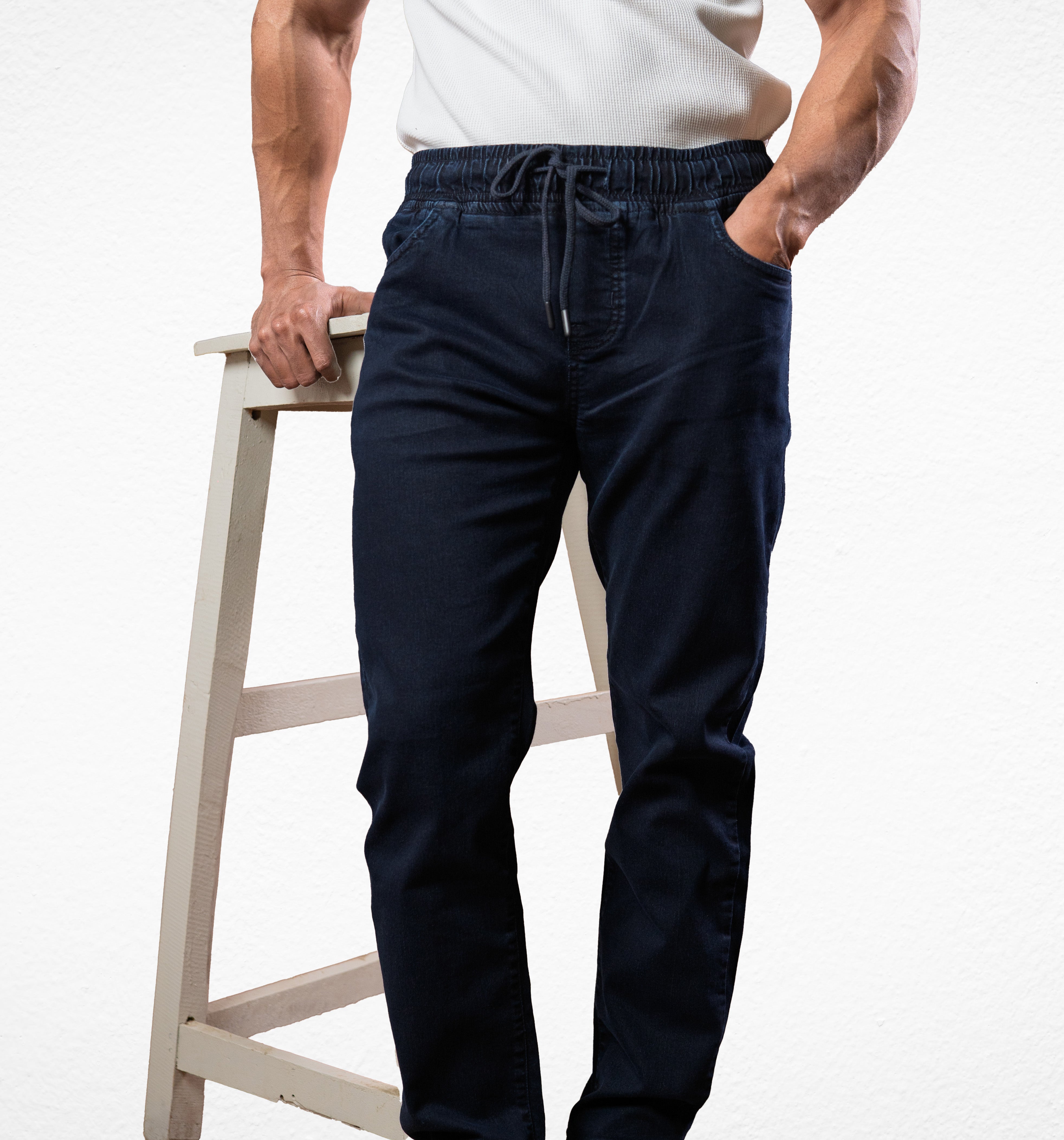 Blue Denim Joggers
