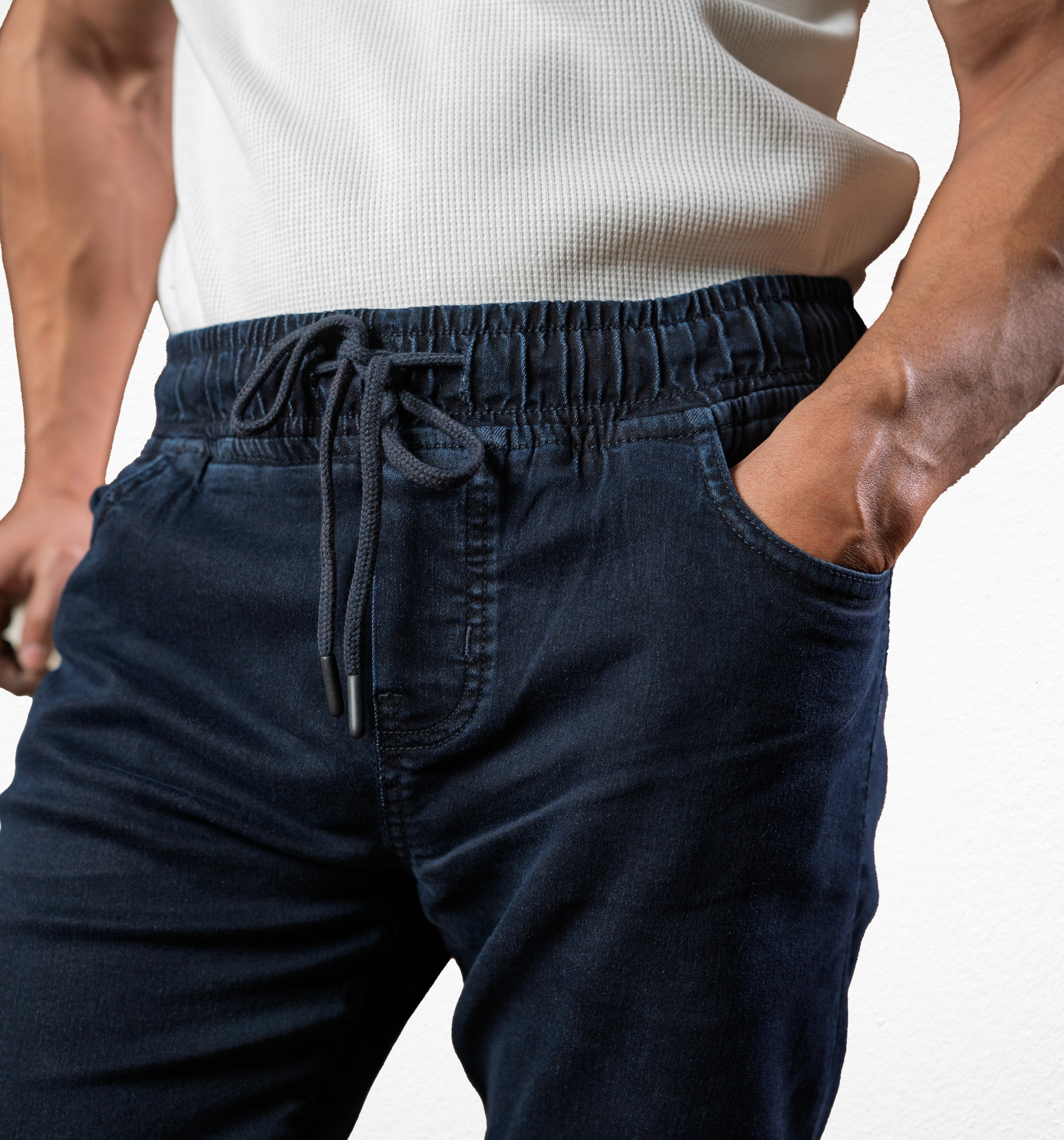 Blue Denim Joggers