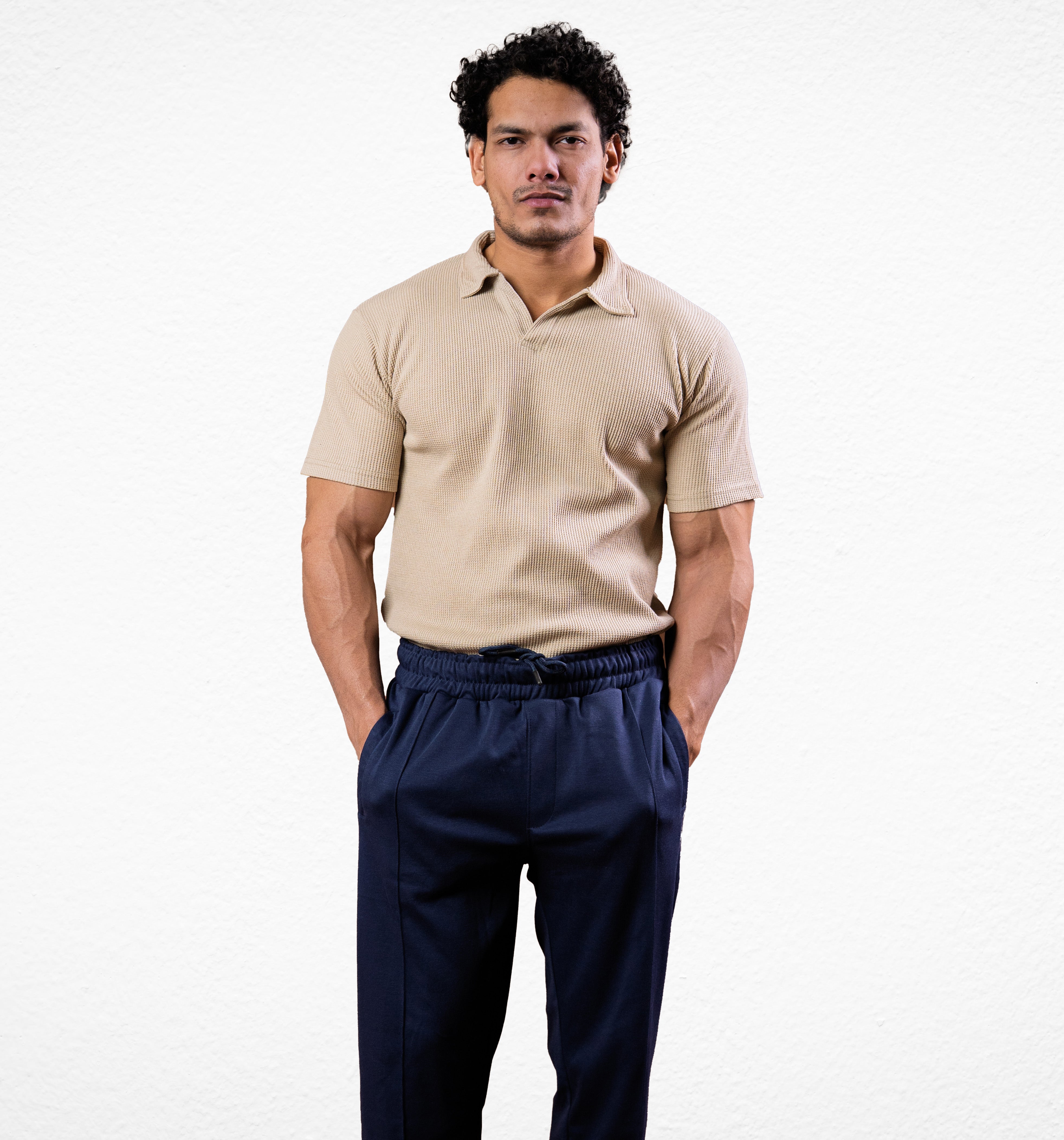 Blue Stapered Trouser