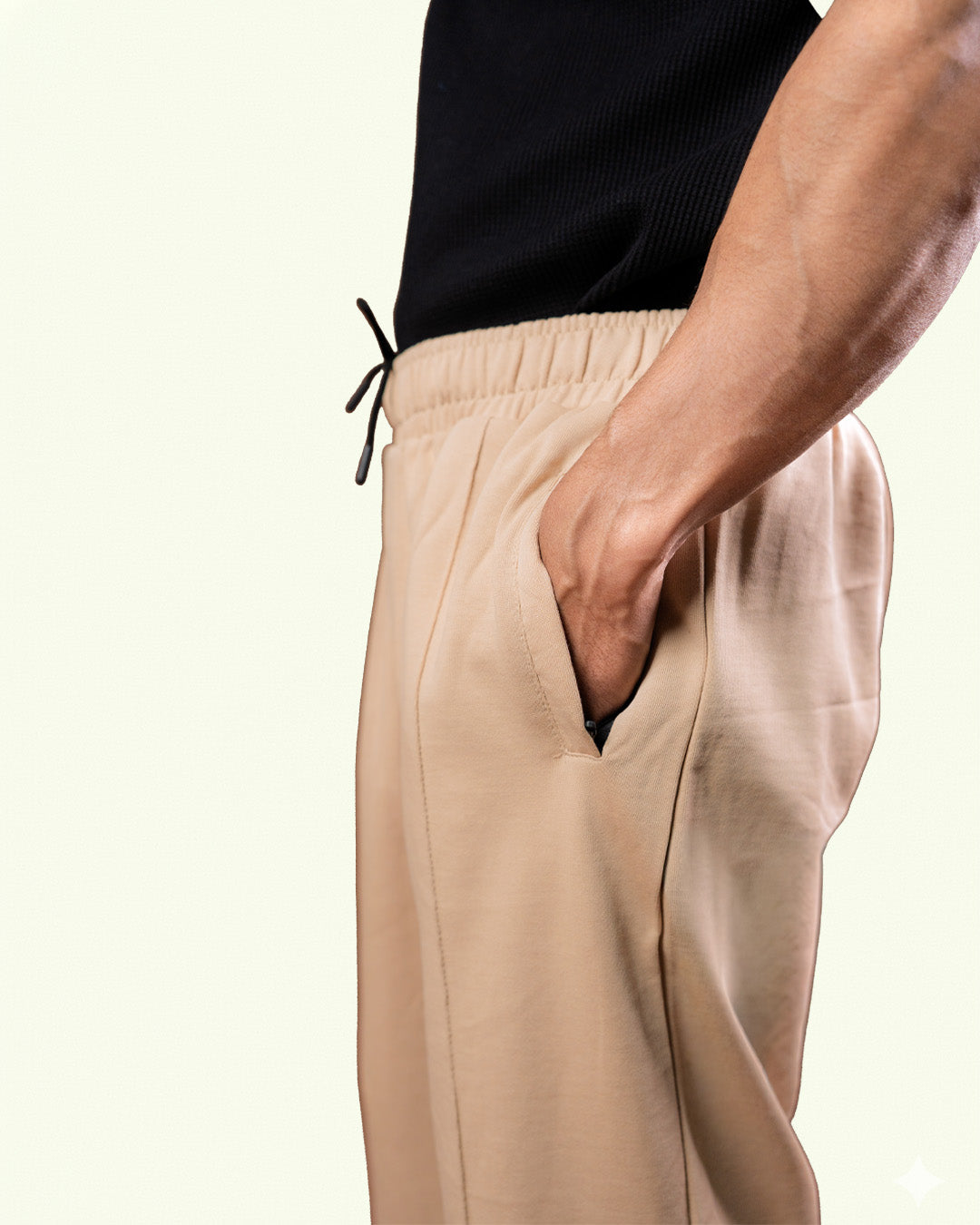 Khaki Stapered Trouser
