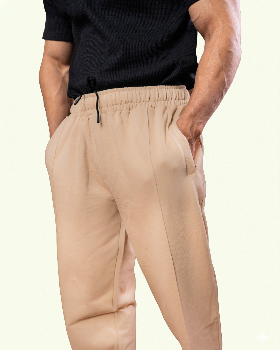 Khaki Stapered Trouser