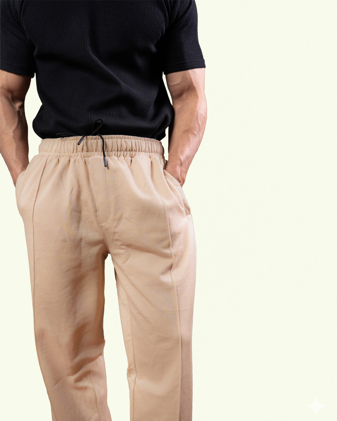 Khaki Stapered Trouser